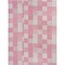 Laddha Home Designs 91" Pink and Cream Handcrafted Rectangular Coverlet - Full Size